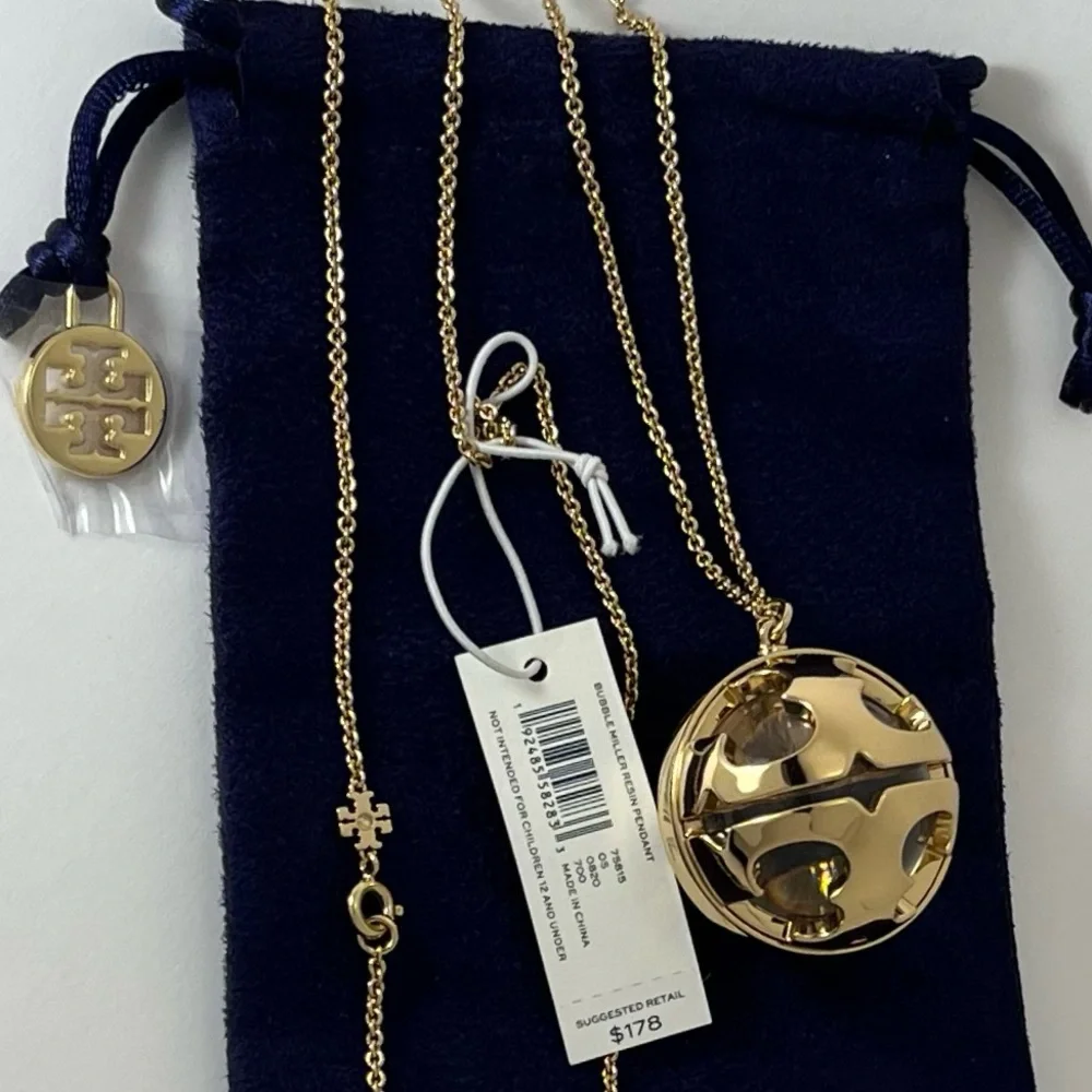 TORY BURCH Bubble Miller Pendant Necklace - Picture 5 of 6